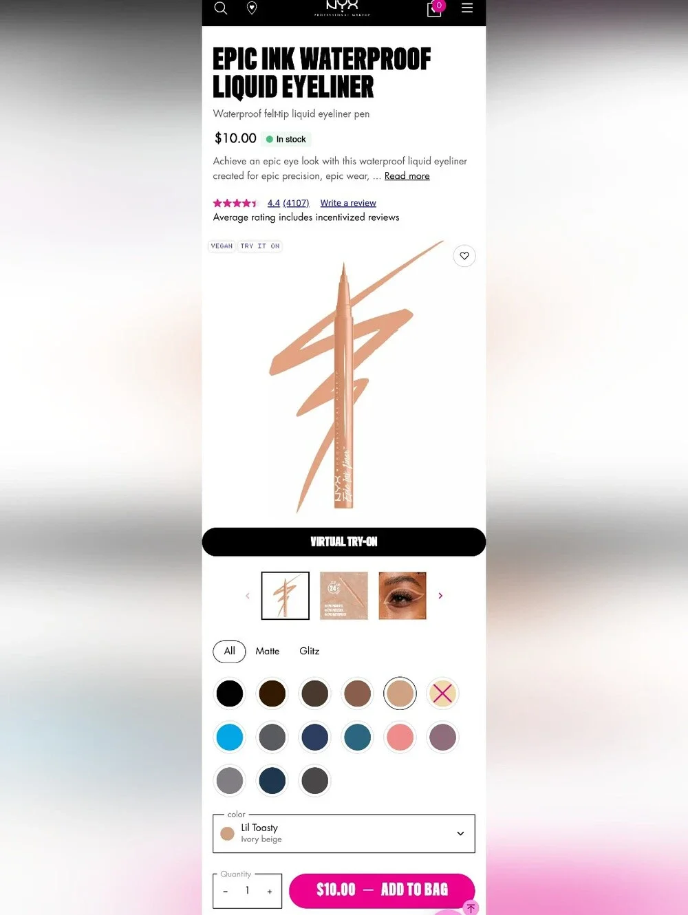 NYX precision liquid